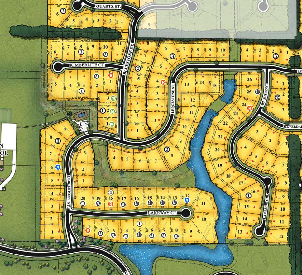 Cornerstone at Lakeway New Home Community Plat Map Wichita