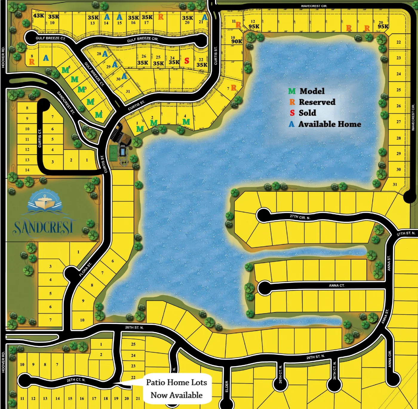 Sandcrest New Home Community Plat Map Wichita