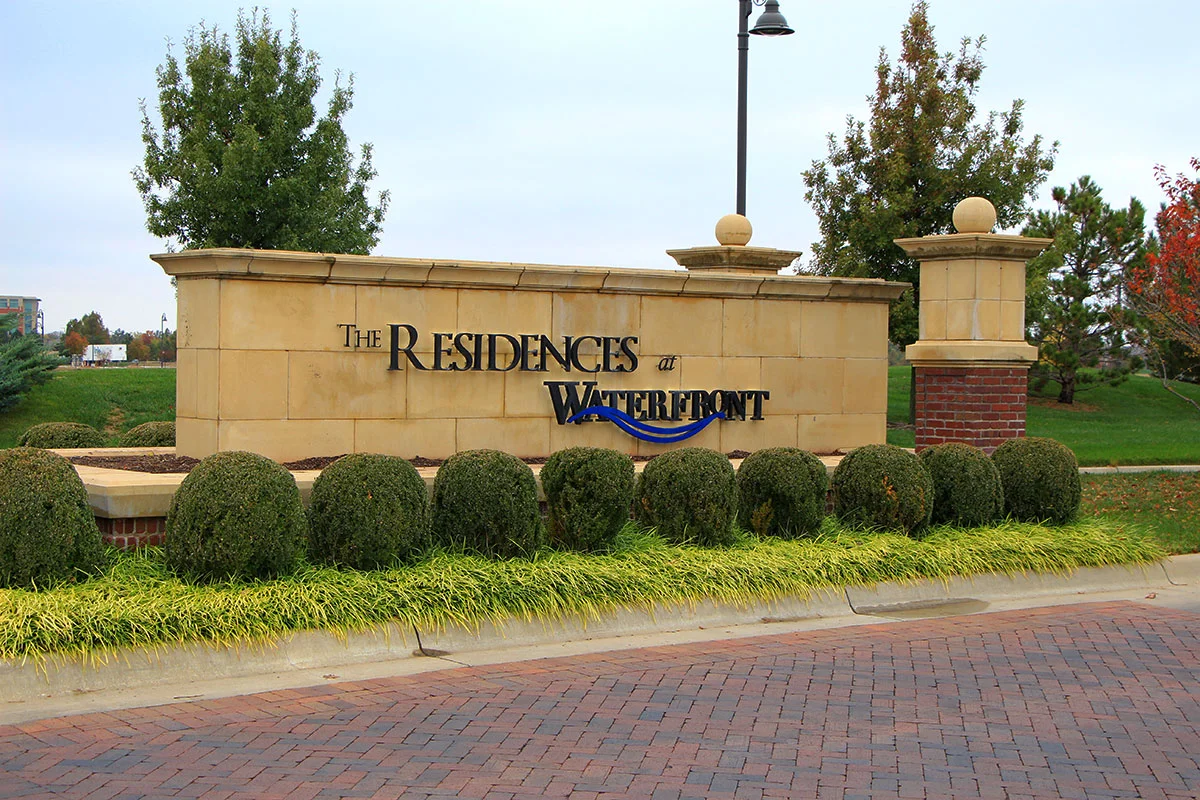 Custom homes built by Sharp Homes at Residences at The Waterfront in Wichita, KS