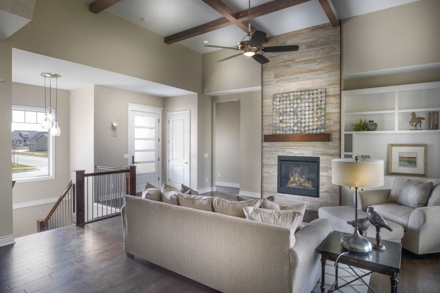 Graystone Custom New Construction Living Room in Wichita