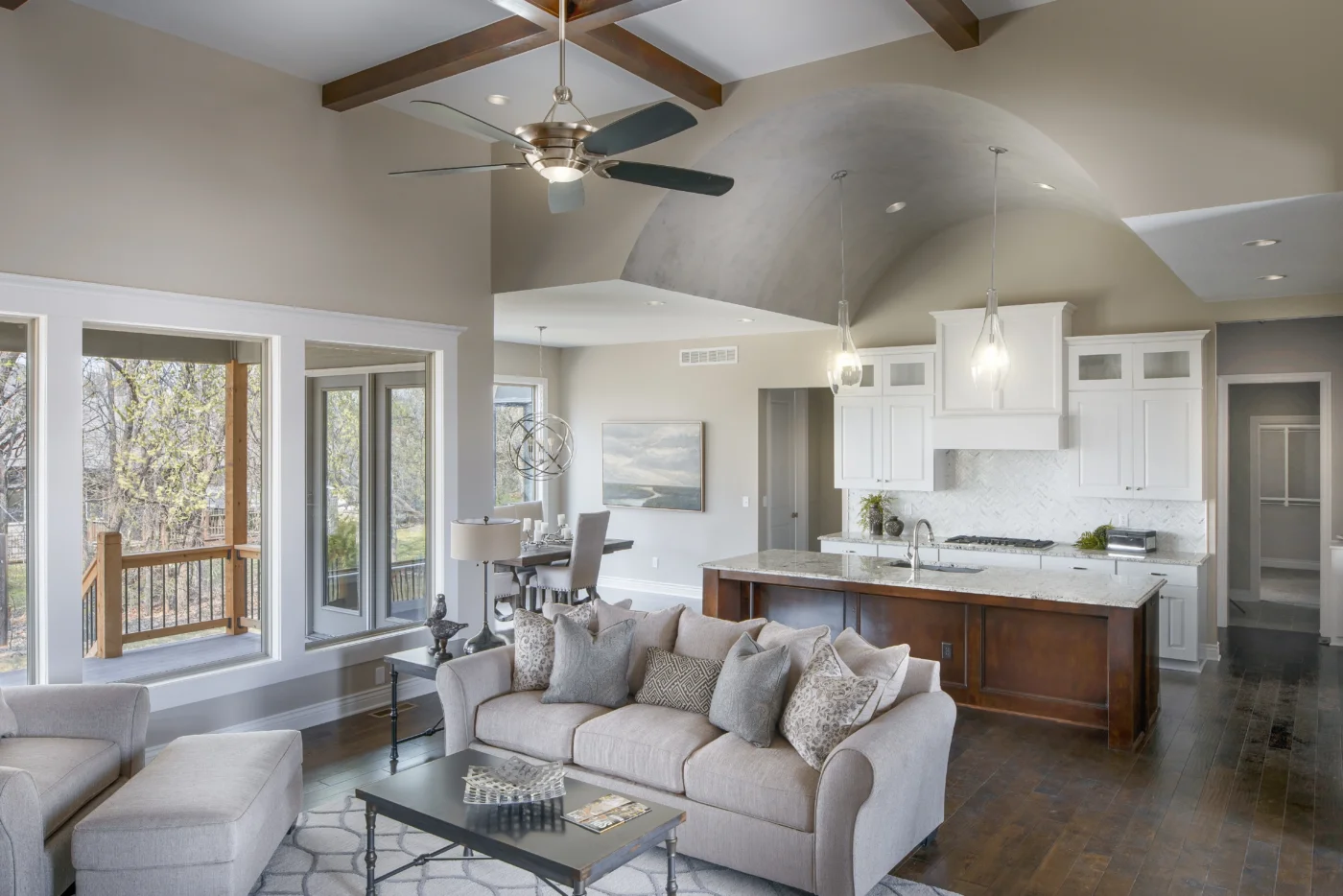 Graystone Custom New Construction Living Room in Wichita