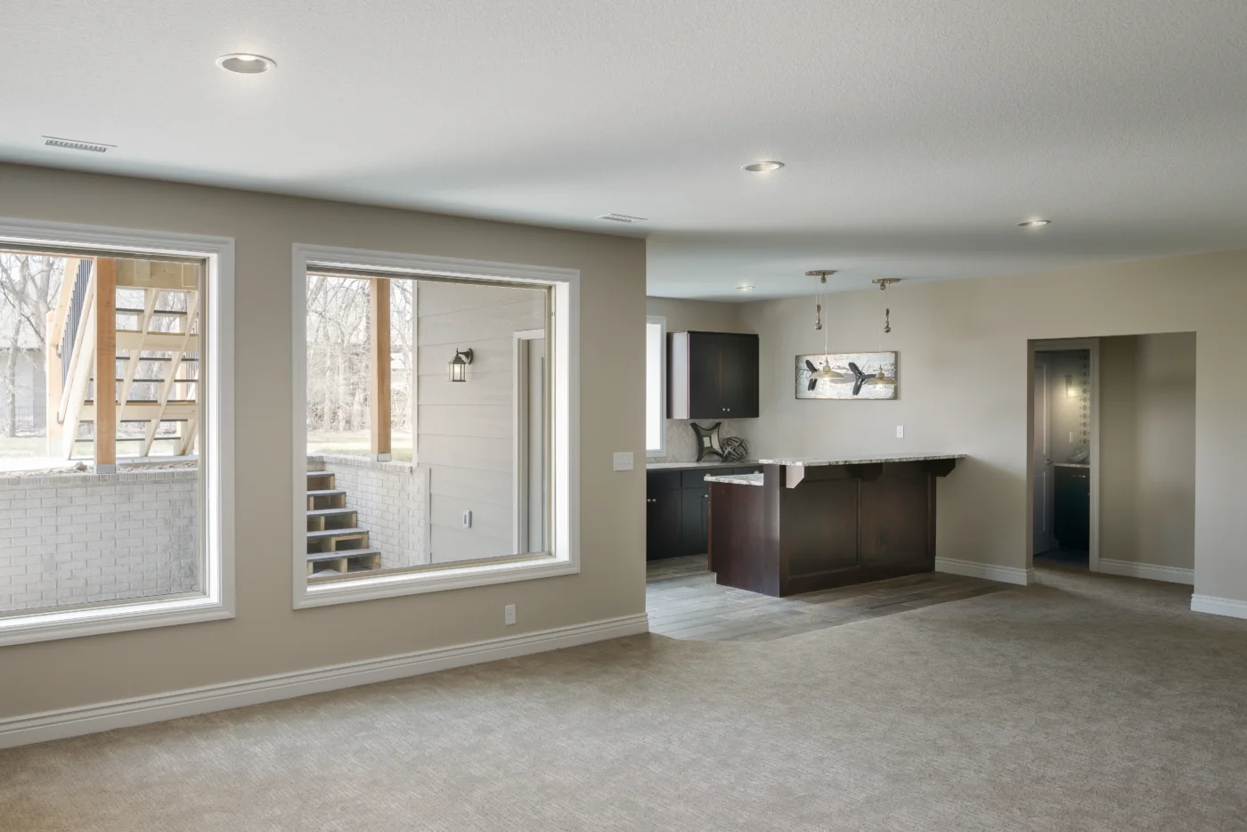 Gray Stone Custom New Construction Bar and Entertainment in Wichita