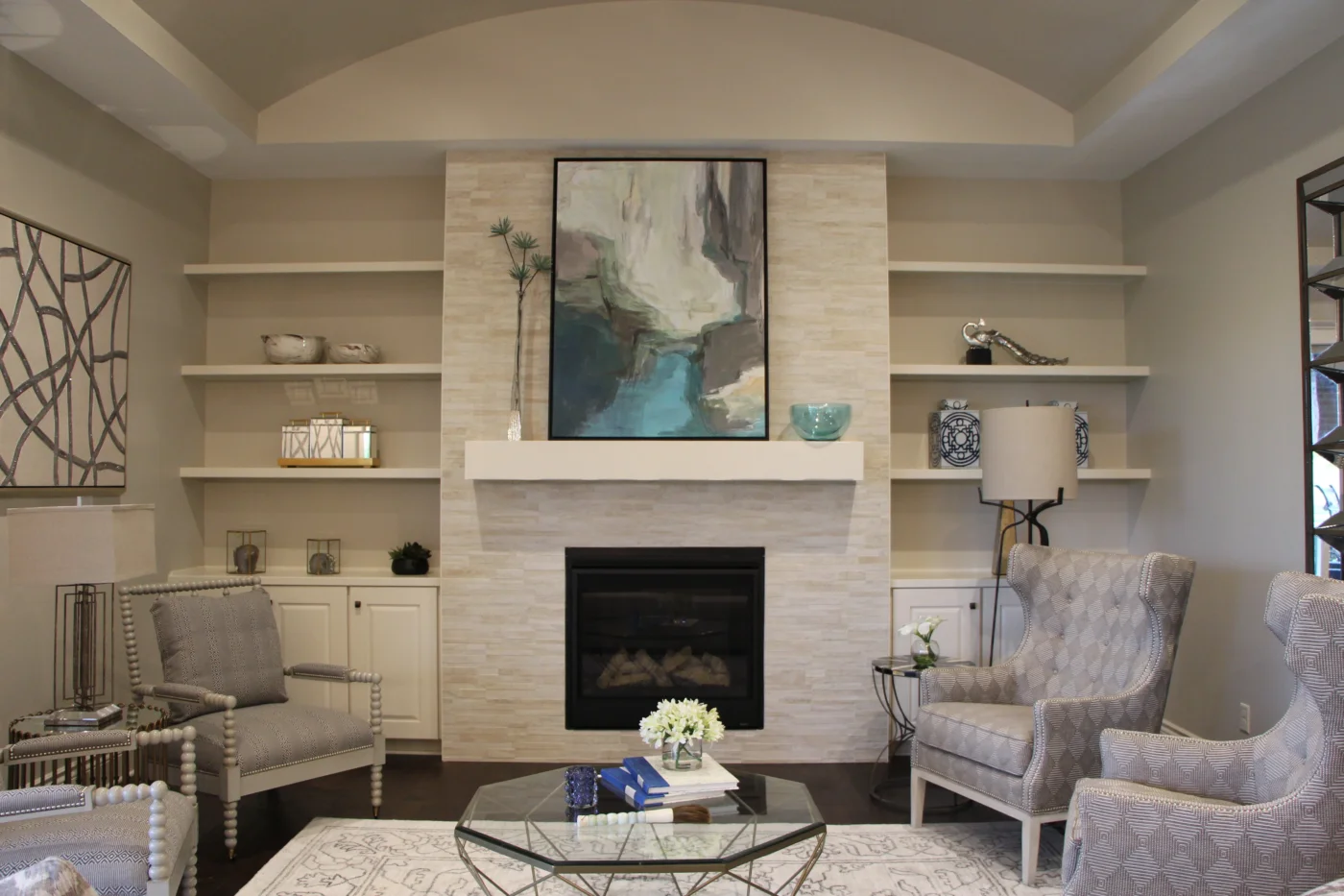 Custom New Construction Living Room in Wichita