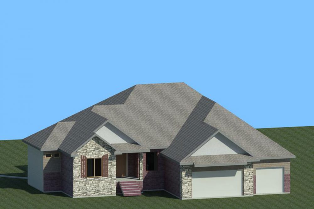 3D Rendering Catalina Custom Home in Wichita