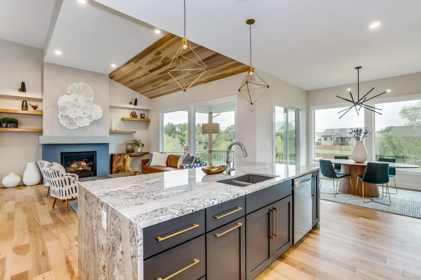 Mandalay Prairie Style Kitchen and Dining Area