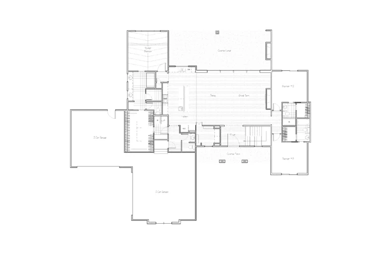 Gunnison Estate main level floor plan drawing by Sharp Homes