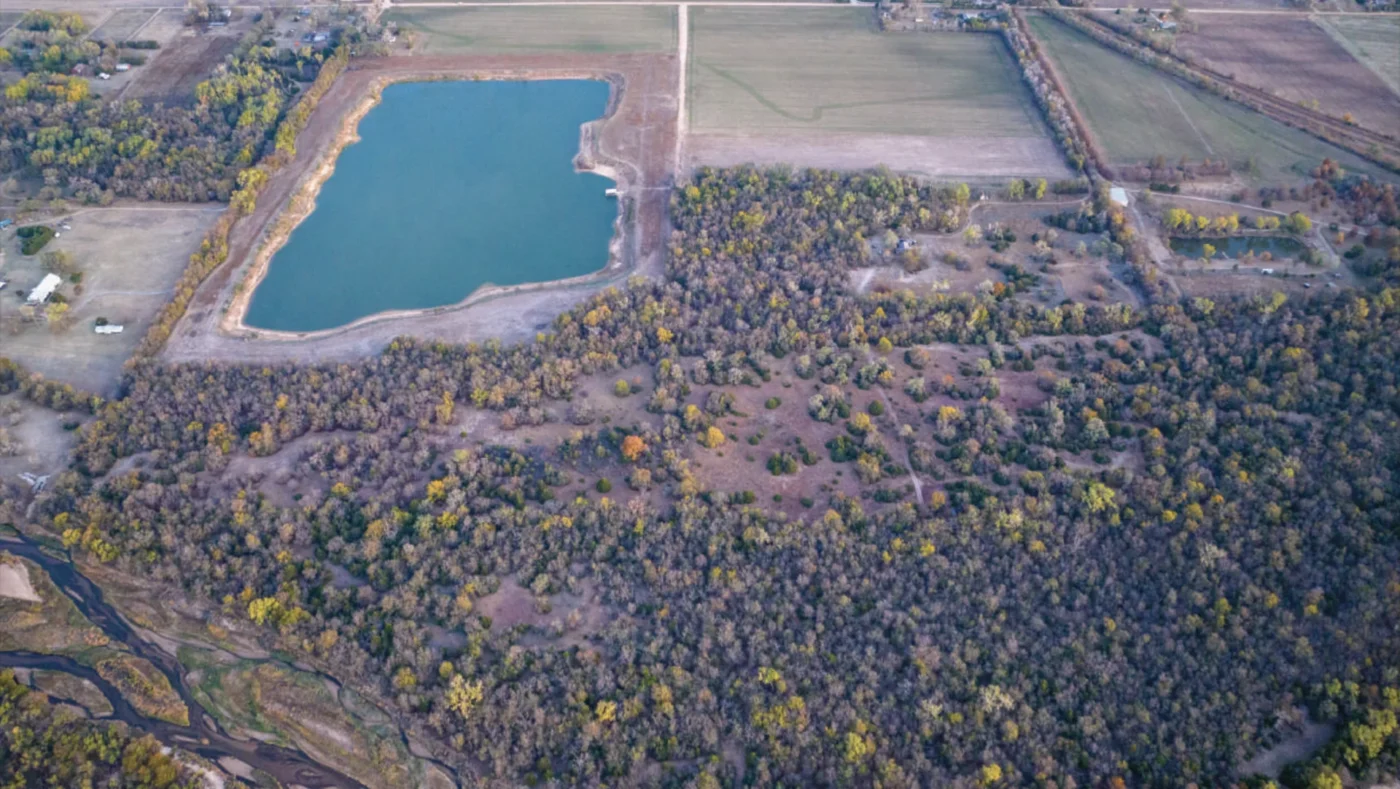 Aerial of the lake